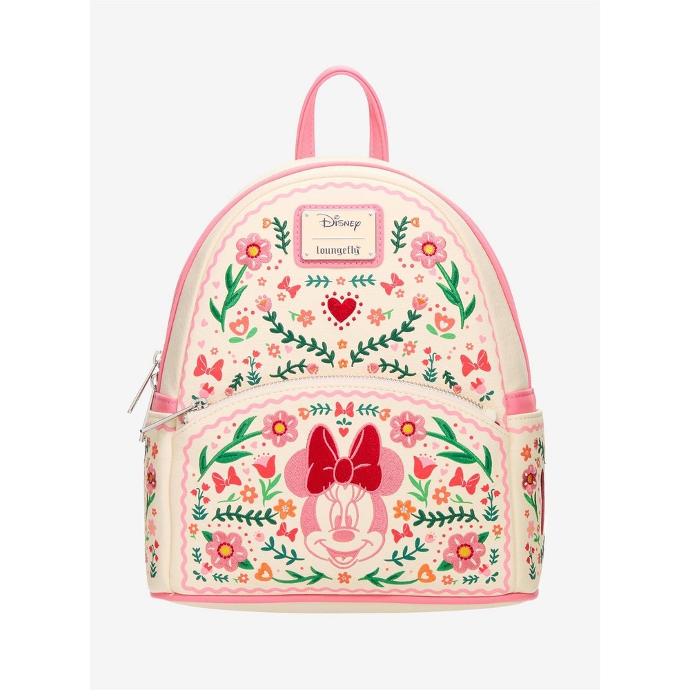 NEW Loungefly Disney Minnie Mouse Floral Embroidered Mini Backpack Exclusive